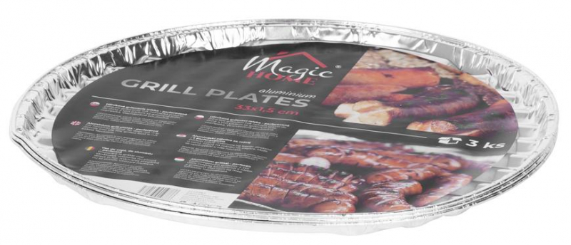 Miska 33x1.5 cm, 3 ks, okrúhla, ALU