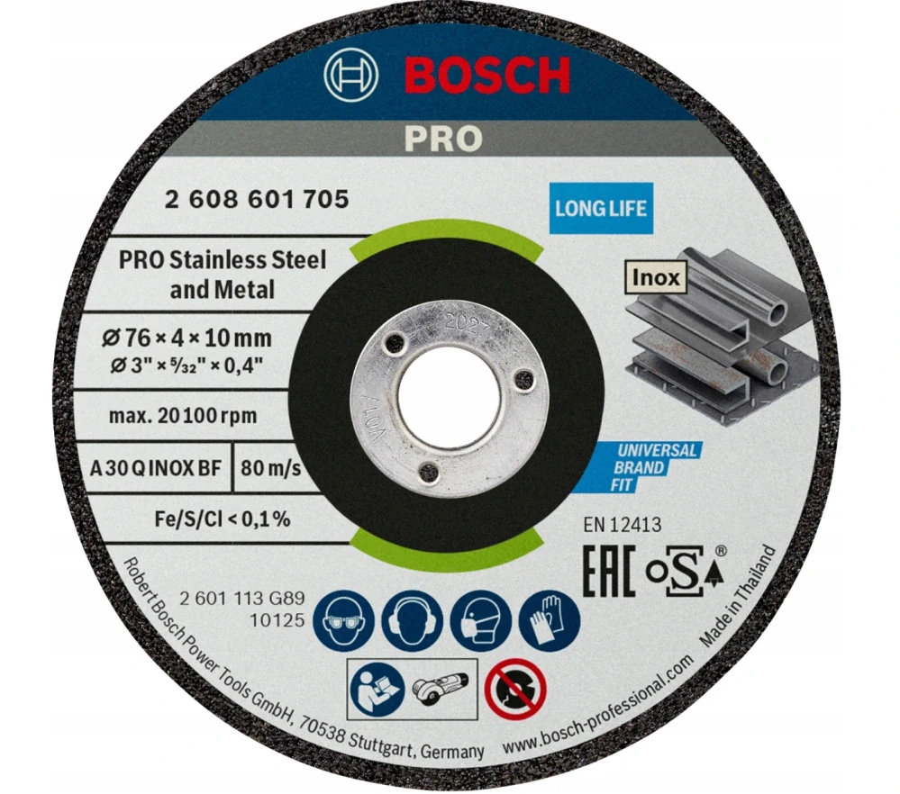 Brúsny kotúč BOSCH 76x4,0 mm PRO Inox and Metal - 2 ks