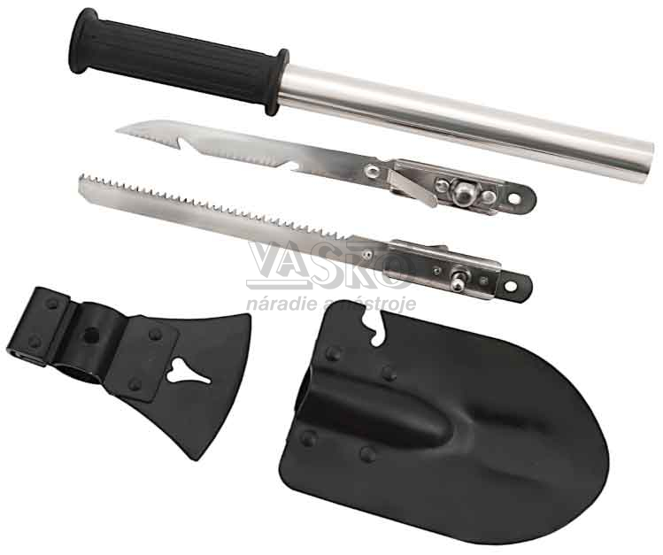 Skladacia lopata 51cm so sekerou, nožom a pílkou, 4 v 1