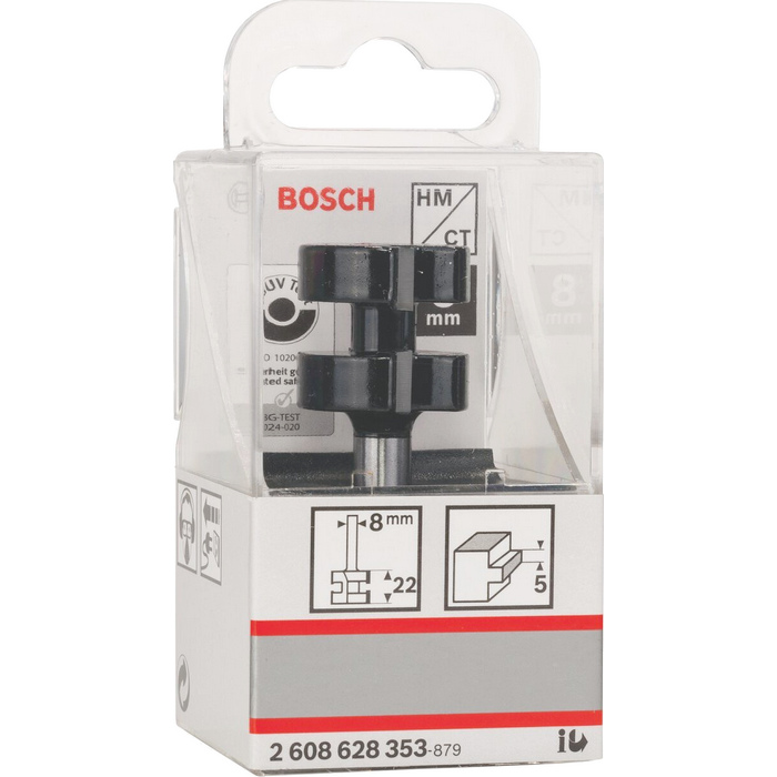 Perodrážková fréza BOSCH, dvojnožová, L 5 mm - 2608628353