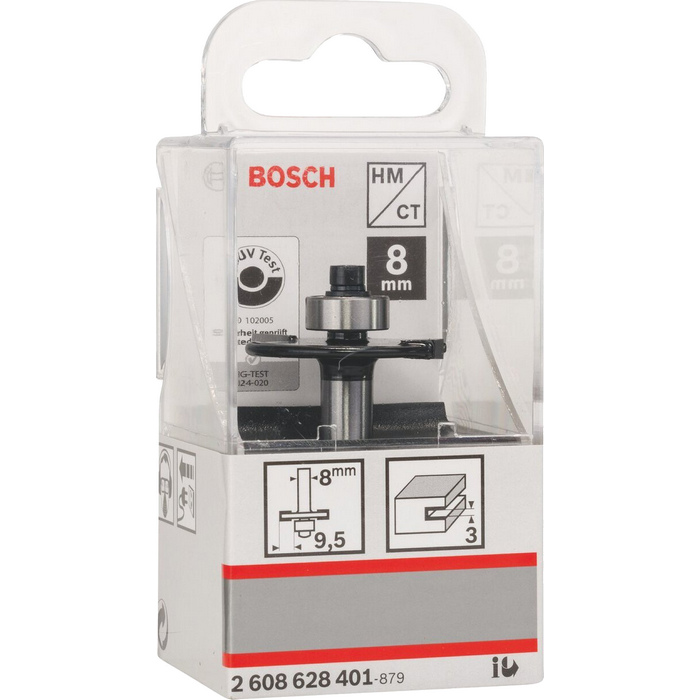 Kotúčová drážkovacia fréza BOSCH, s vodiacim ložiskom, L 3 mm - 2608628401