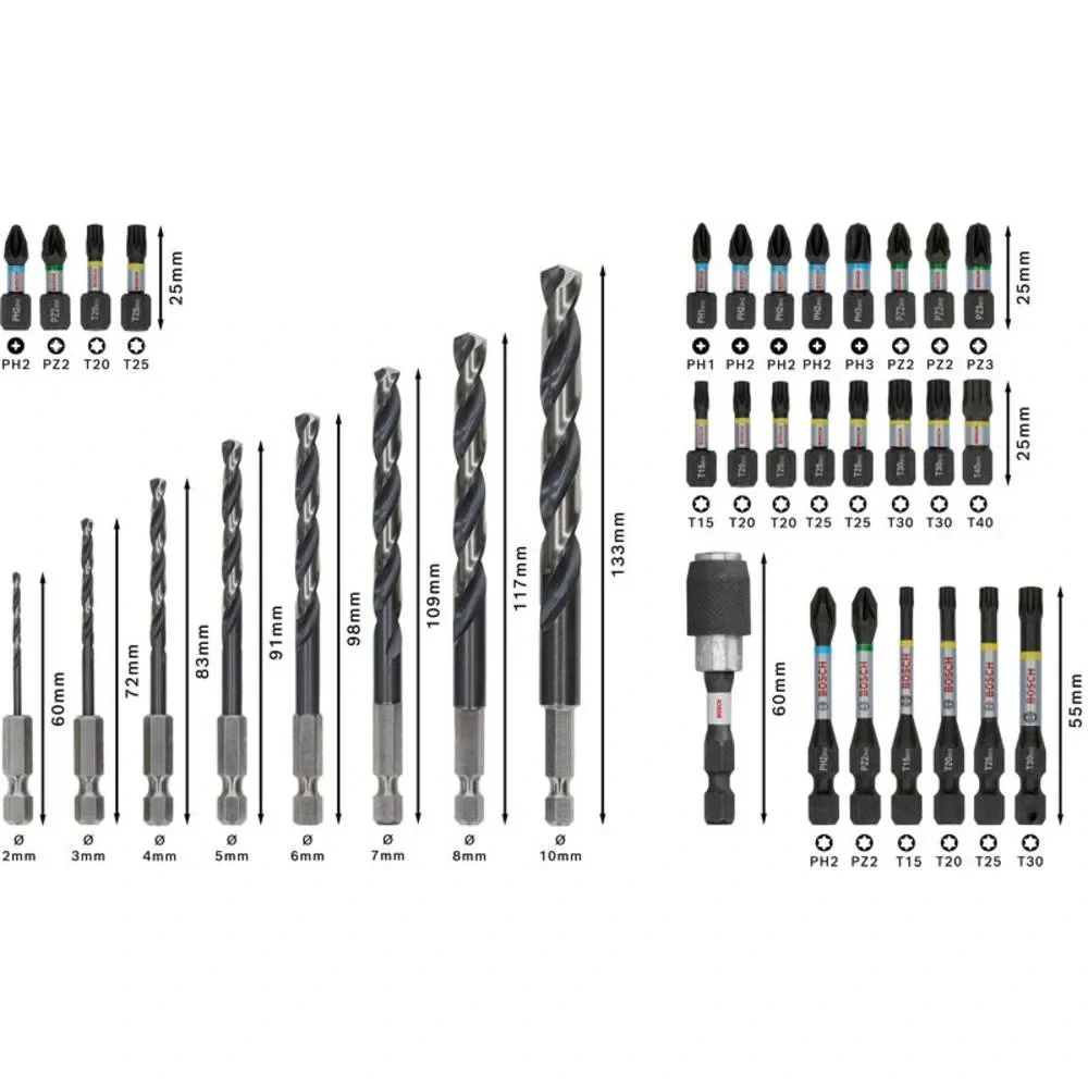 Sada bitov BOSCH PRO Impact Metal Set 35 ks