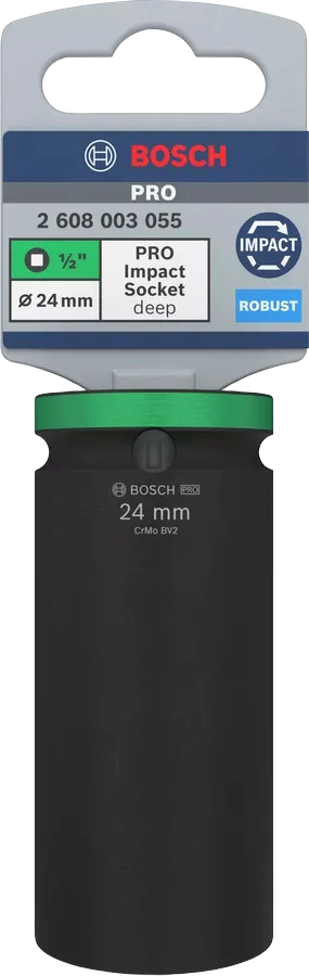 Nástrčný kľúč BOSCH PRO Impact Socket 24mm dlhý