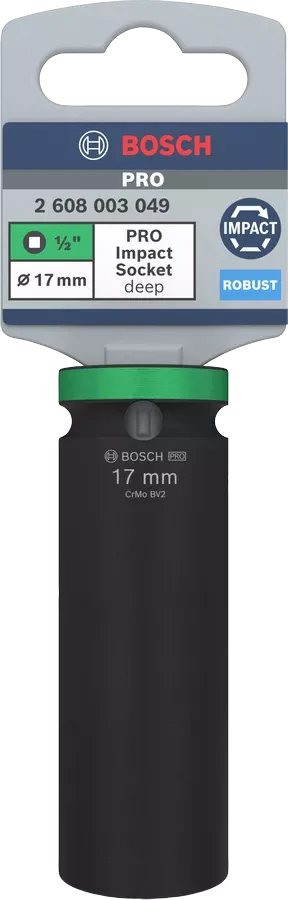 Nástrčný kľúč BOSCH PRO Impact Socket 17mm dlhý