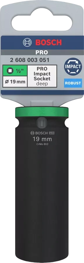 Nástrčný kľúč BOSCH PRO Impact Socket 19mm dlhý