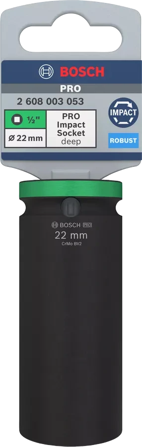 Nástrčný kľúč BOSCH PRO Impact Socket 22mm dlhý