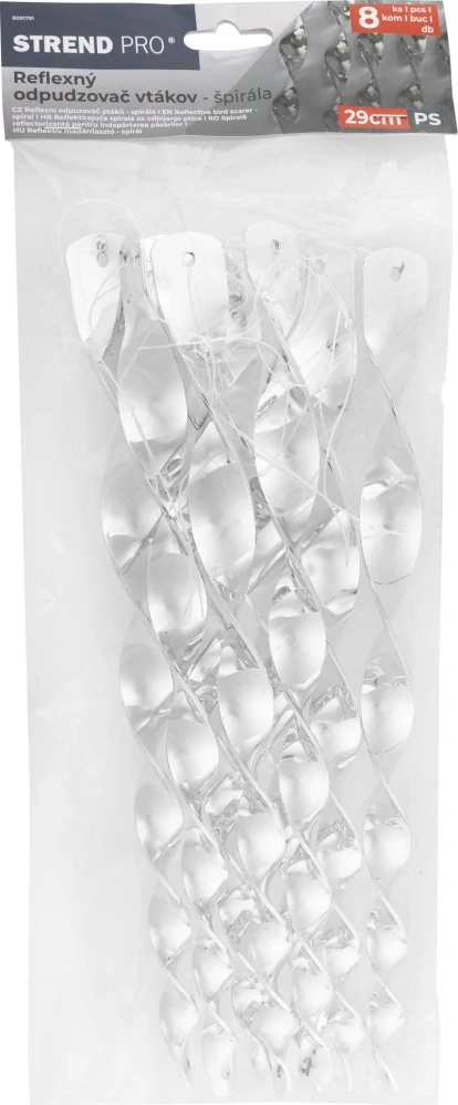 Plašič vtákov špirála, reflexná, 29 cm, bal. 8 ks