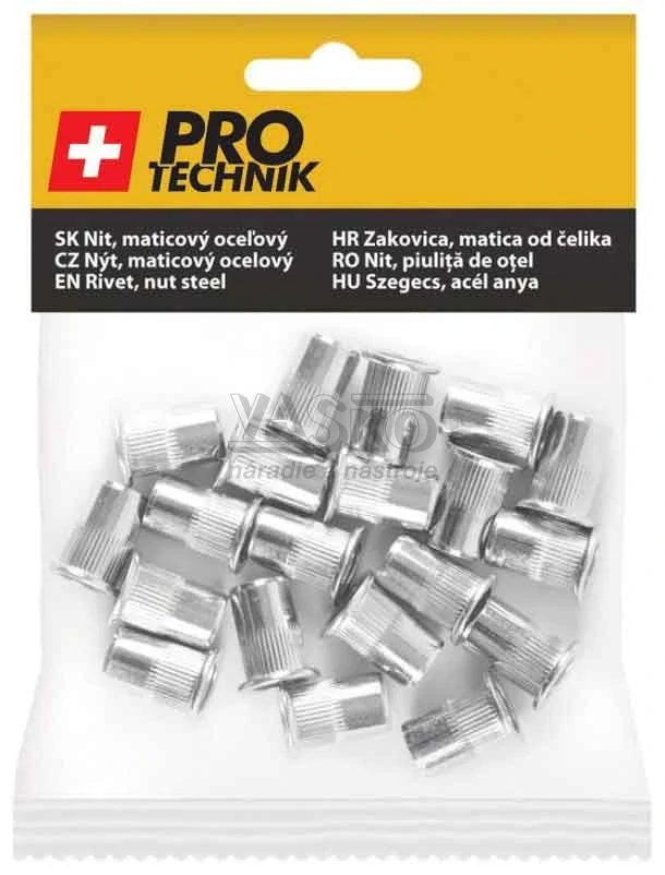 Sada maticových nitov M4 x 10 mm, 50 ks