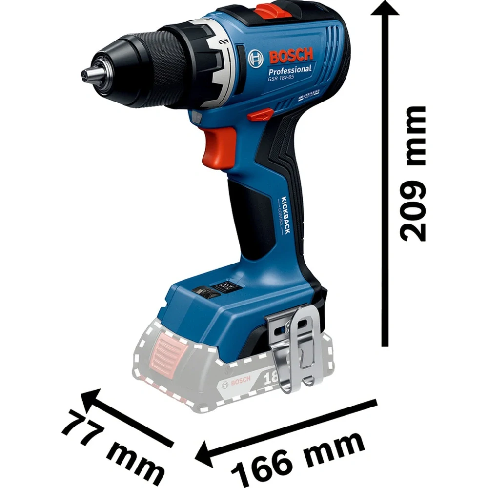 BOSCH sada náradia GSR 18V-65 + GBH 18V-22 + GWS 18V-8 + 2 X GBA 4.0 Ah + GAL 18V-40 + taška