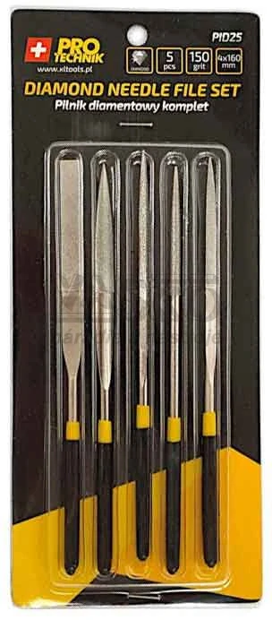 Sada diamantových pilníkov 4 x 160 mm 5-dielna