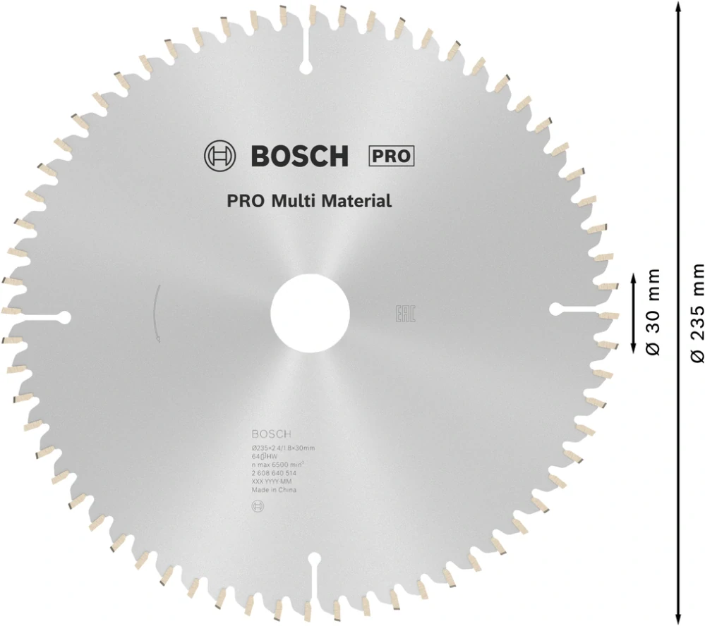 BOSCH PRO Multi Material 235 x 2,4 x 30 mm