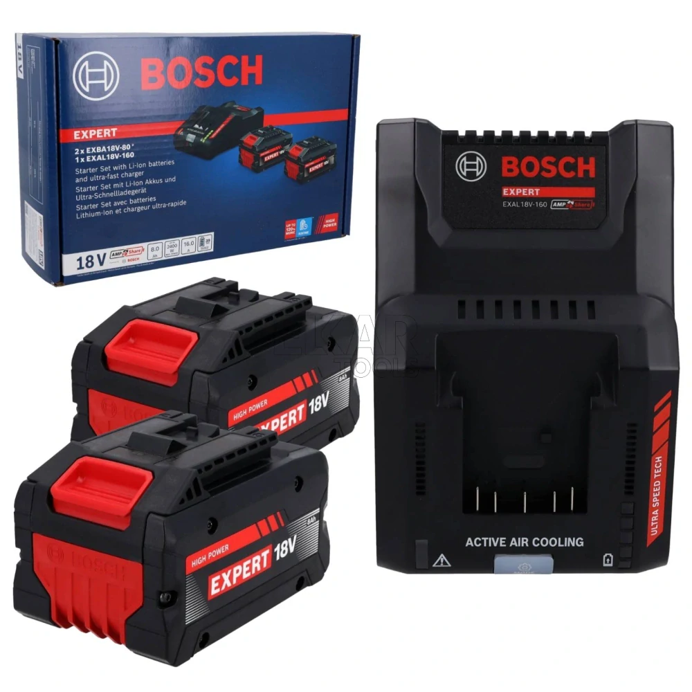 BOSCH 2× EXBA18V-80 + EXAL18V-160