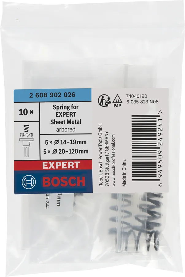 Pružina pre dierovku s upínacou stopkou EXPERT Sheet Metal 10 ks