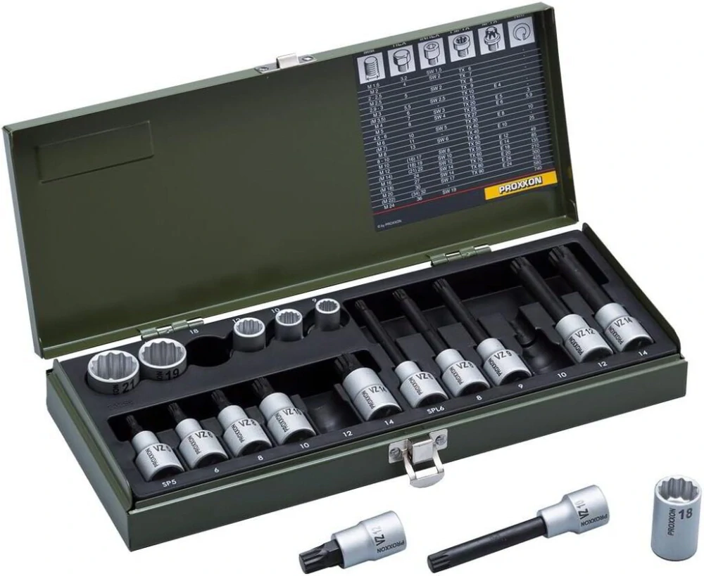 PROXXON Zástrčné hlavice a bity XZN 1/2 " 23296