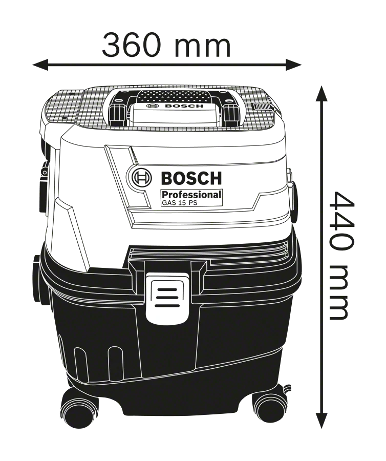 BOSCH GAS 15 PS Professional 0.601.9E5.100