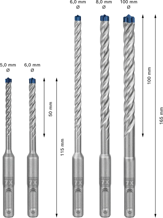 Sada vrtákov BOSCH EXPERT SDS-plus-7X