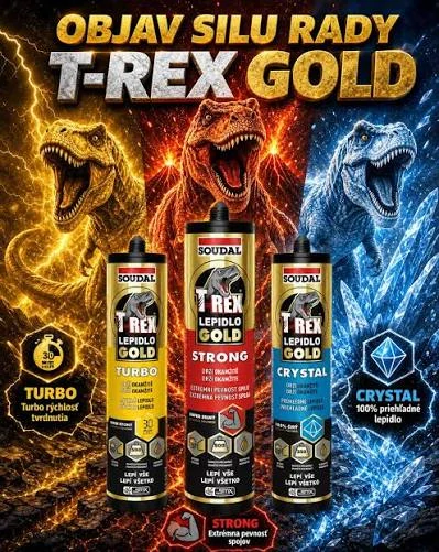 SOUDAL T-REX GOLD POWER vysokopevnostné lepidlo 290ml