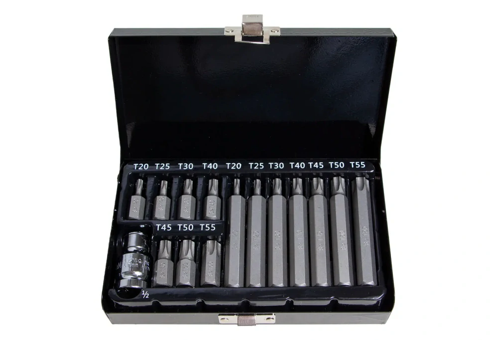 Sada bitov TORX 15 dielna, plechová kazeta