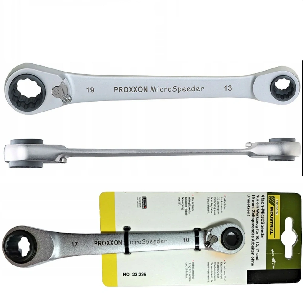 Kombinovaný kľúč račňový PROXXON Micro 10,13,17,19mm 23236