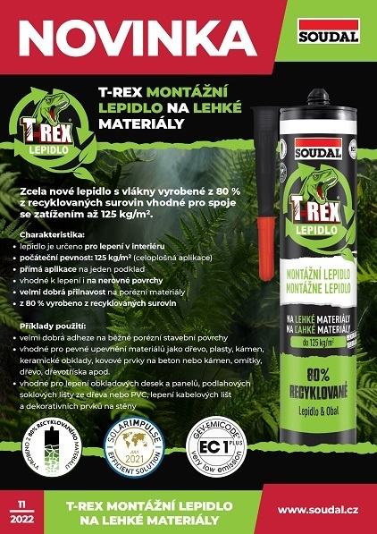 SOUDAL T-REX na ľahké materiály 350g