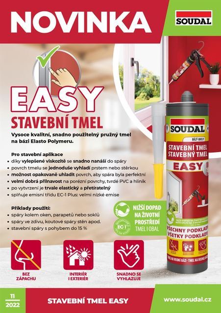 SOUDAL Easy stavebný tmel 280ml