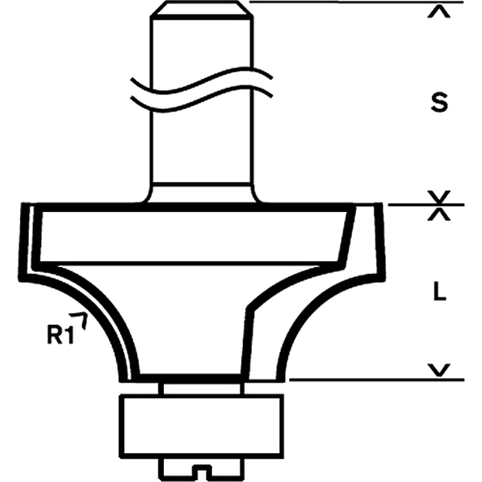 Zaobľovacia fréza BOSCH s vodiacim ložiskom, R 3 mm - 2608628344