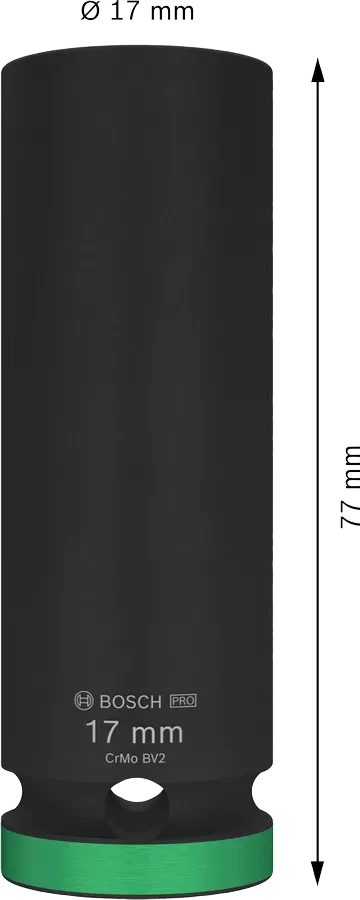 Nástrčný kľúč BOSCH PRO Impact Socket 17mm dlhý