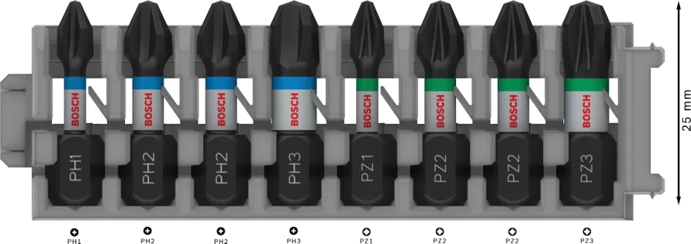Sada bitov BOSCH PRO Impact Set 8-dielna