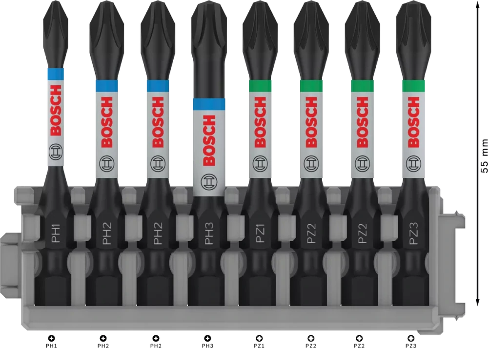 Sada predĺžených bitov BOSCH PRO Impact Set 8-dielna