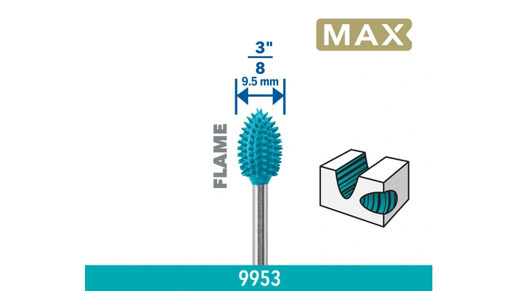 Rezací carvingový bit 9,5 mm (9953)