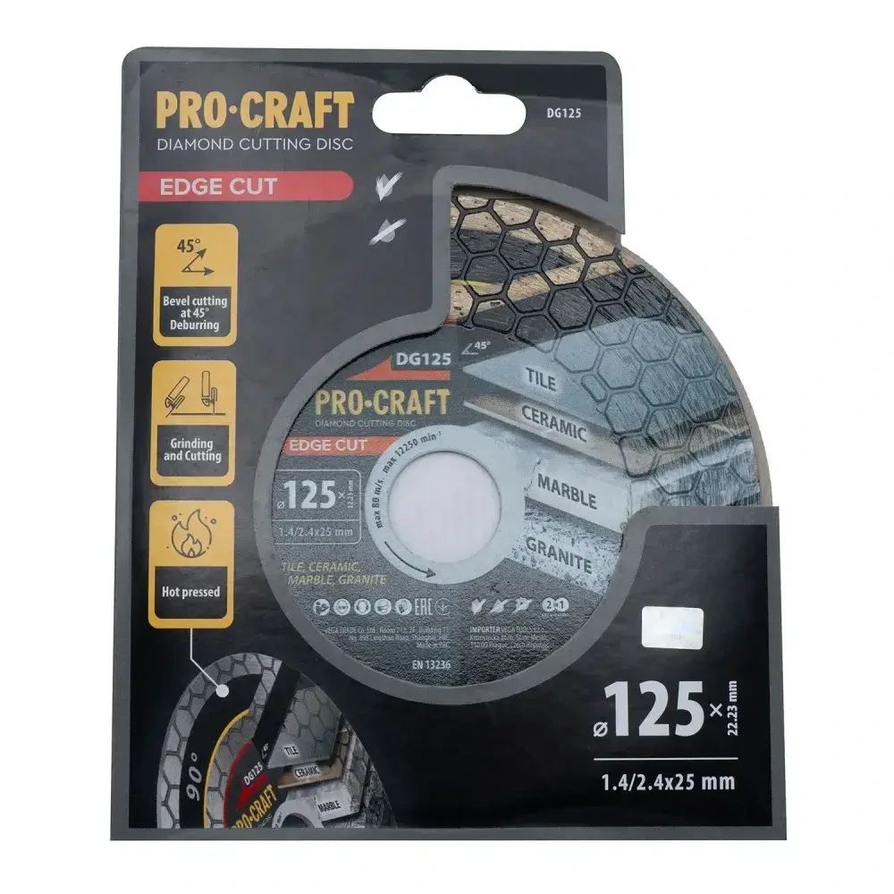 Diamantový kotúč PROCRAFT DG125 125 mm EDGE CUT