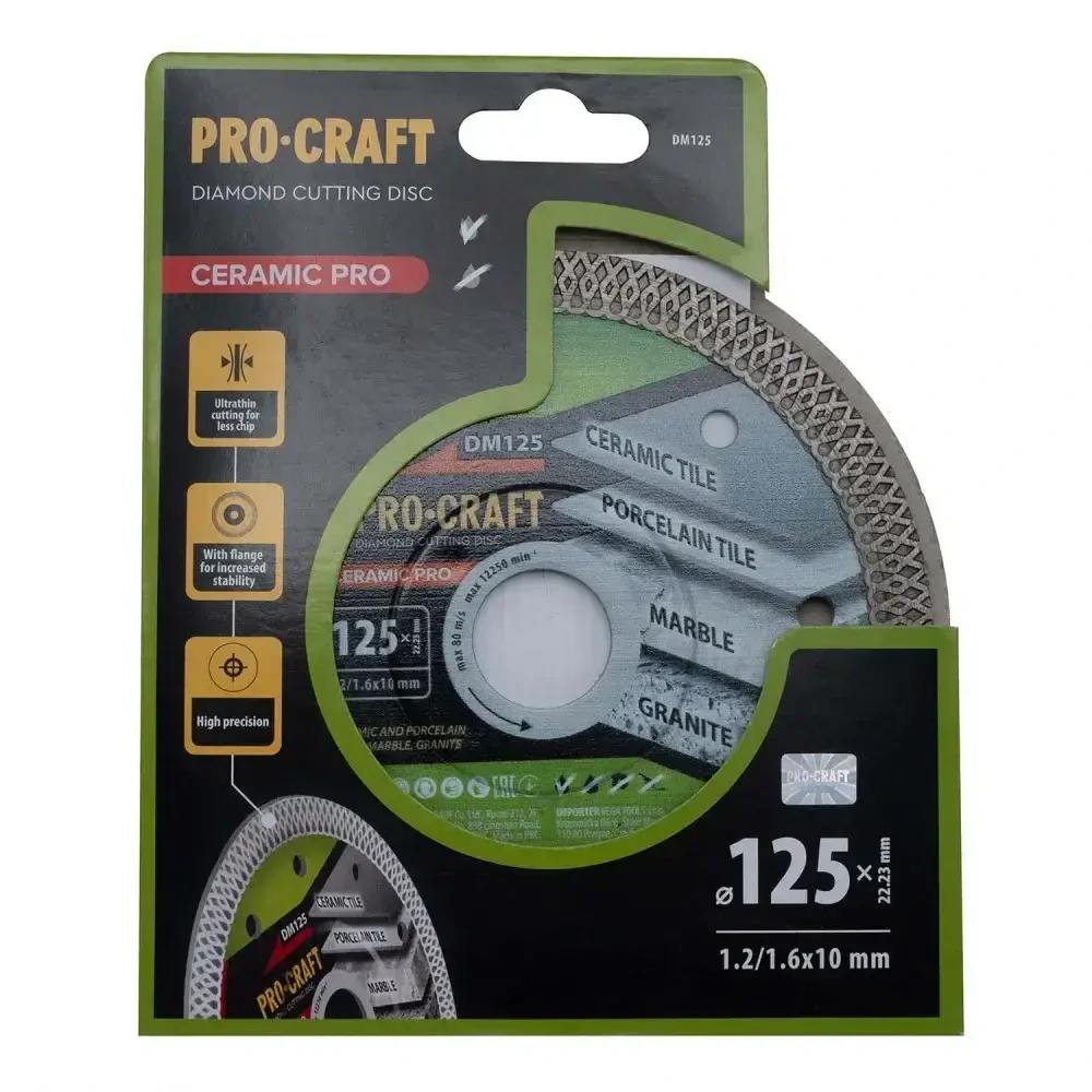 Diamantový kotúč PROCRAFT DM125 125 mm