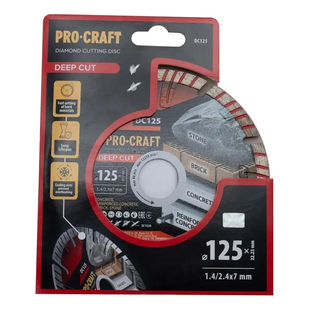 Diamantový kotúč PROCRAFT DC125 125 mm