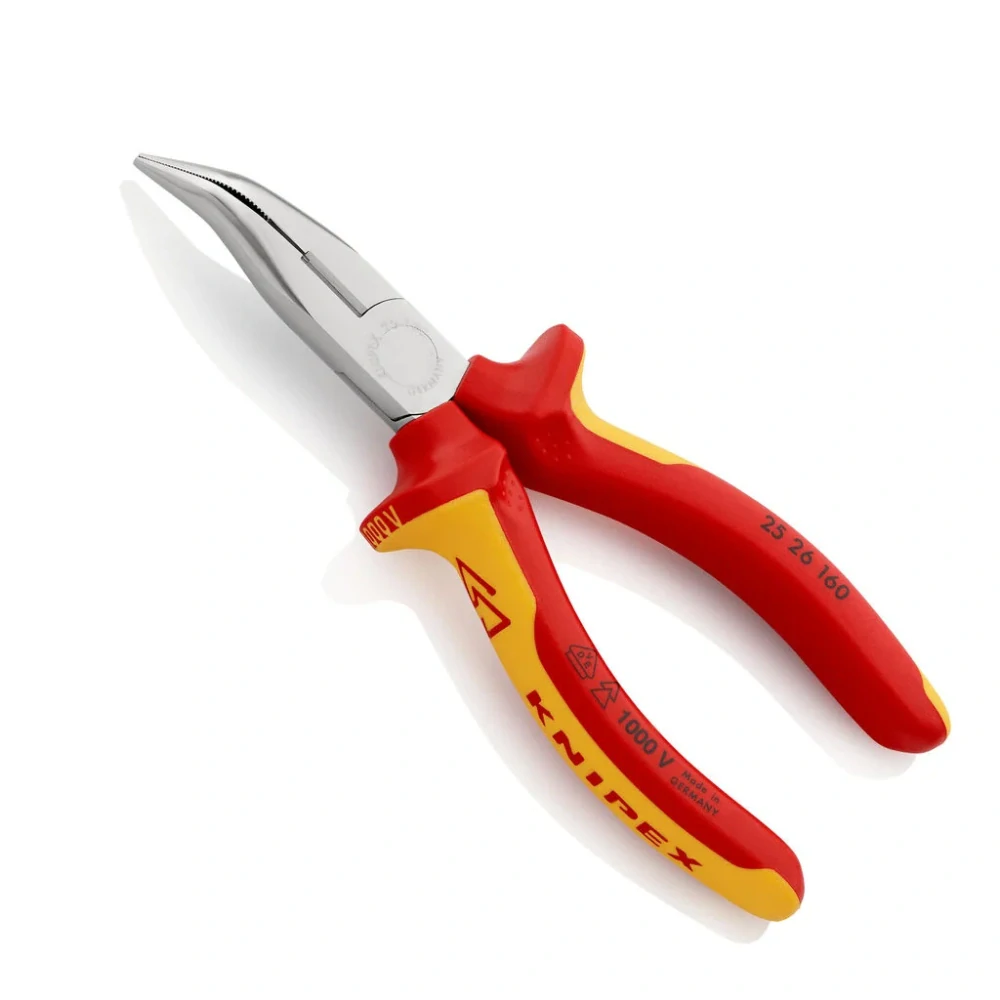 Kliešte pologuľaté s bočným cvikom VDE KNIPEX 2526160