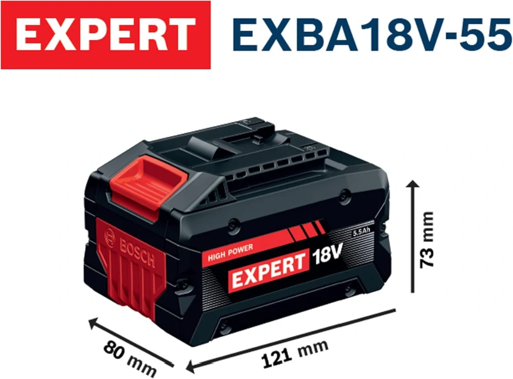 BOSCH 2xEXBA18V-55 + GAL 12V/18V-80