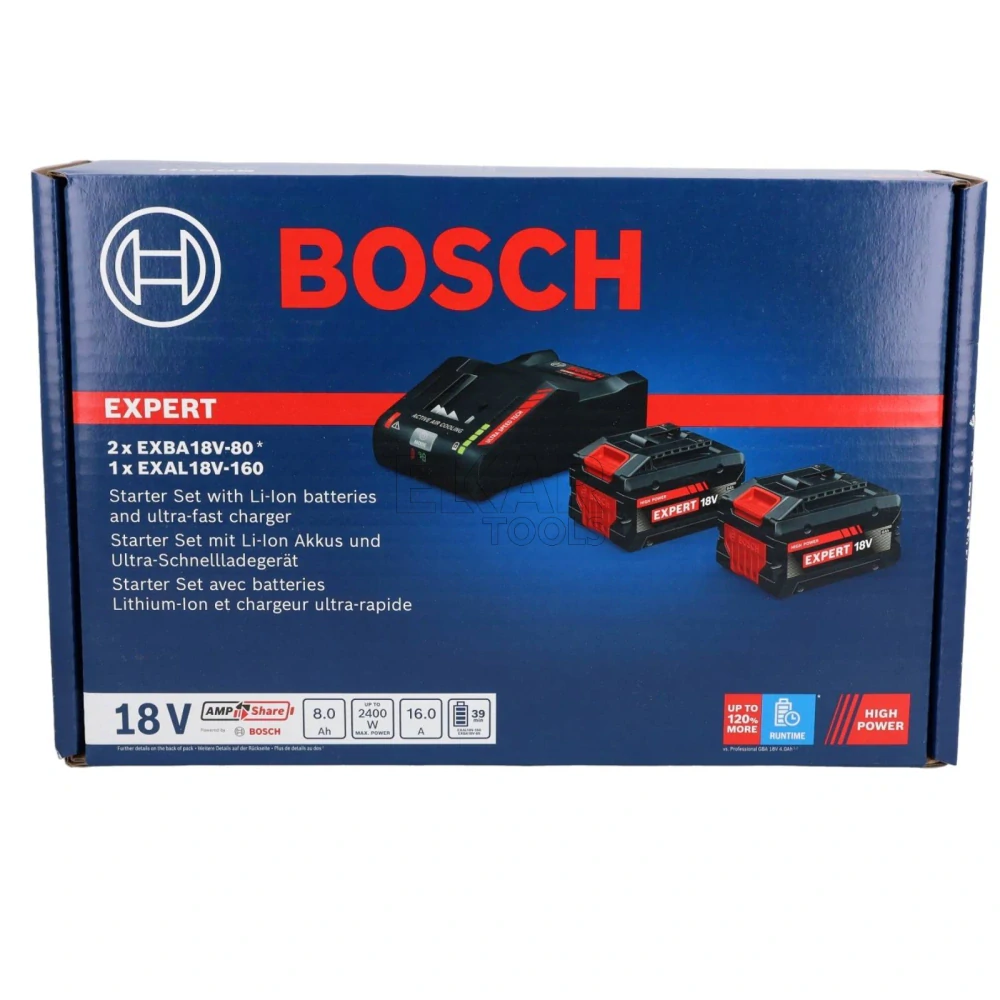 BOSCH 2× EXBA18V-80 + EXAL18V-160