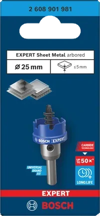 Nástrčná dierovka BOSCH EXPERT Sheet Metal, 25 x 5 mm