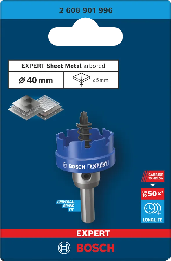 Nástrčná dierovka BOSCH EXPERT Sheet Metal, 40 x 5 mm