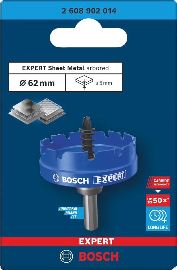 Nástrčná dierovka BOSCH EXPERT Sheet Metal, 62 x 5 mm