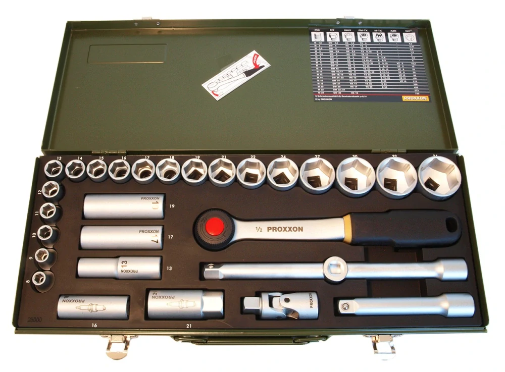 Gola sada PROXXON 29-dielna 1/2" 23000