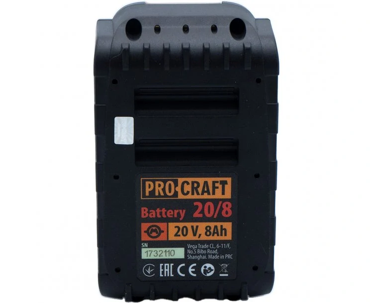 Akumulátor PROCRAFT 20V Li-ion, 8,0 Ah 