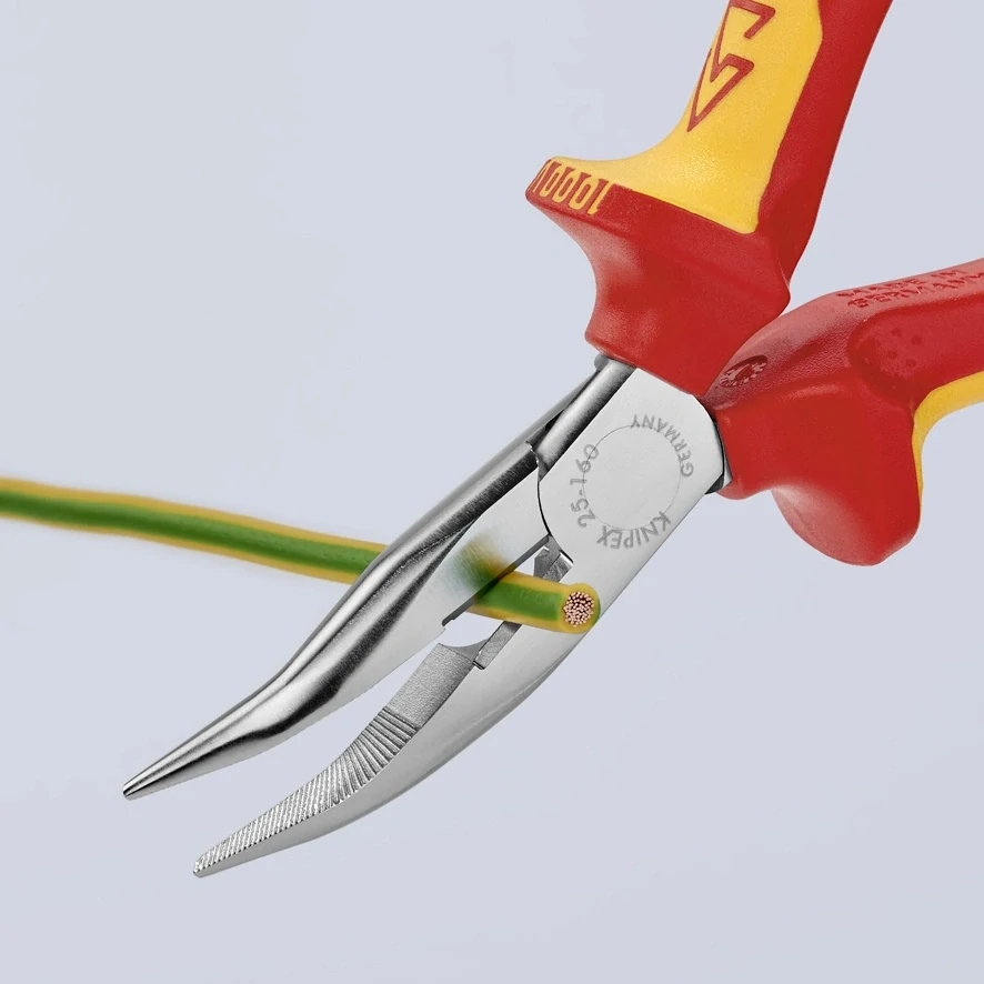 Kliešte pologuľaté s bočným cvikom VDE KNIPEX 2526160