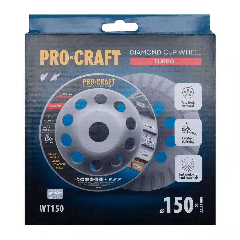 Diamantový brúsny kotúč PROCRAFT 150 mm