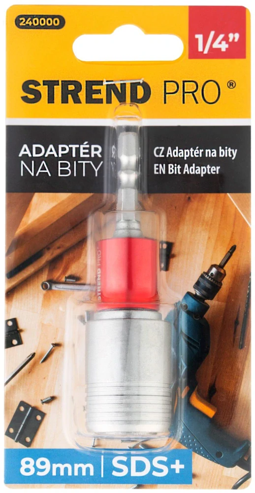 Adaptér 1/4" hex na SDS+
