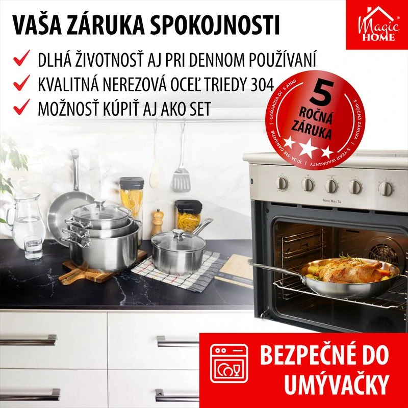 Sada nerezových hrncov MagicHome Chloe 9-dielna 