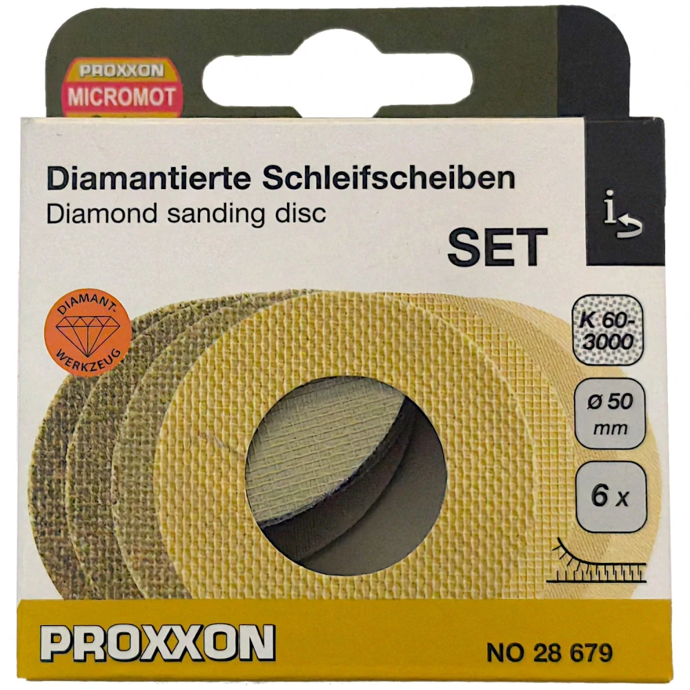 Diamantové brúsne kotúče 50 mm zr.60-3000 PROXXON 28679