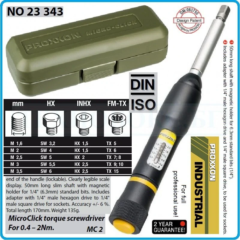 Momentový kľúč PROXXON MicroClick MC 2 23343
