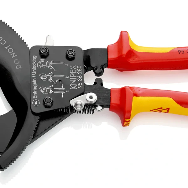 Kliešte na káble račnové Knipex 280 mm VDE 1000V 9536280