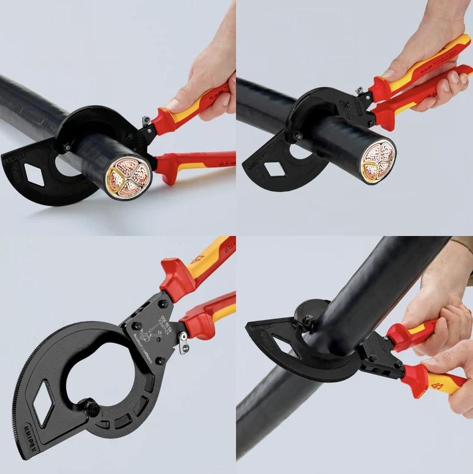 Kliešte na káble račnové Knipex 320 mm VDE 1000V 9536320