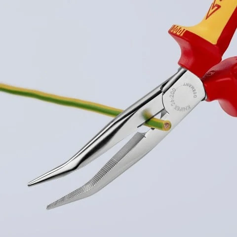 Kliešte pologuľaté s bočným cvikom VDE KNIPEX 2626200